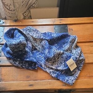 Coldwater Creek Blue and Gray Ombre Scarf